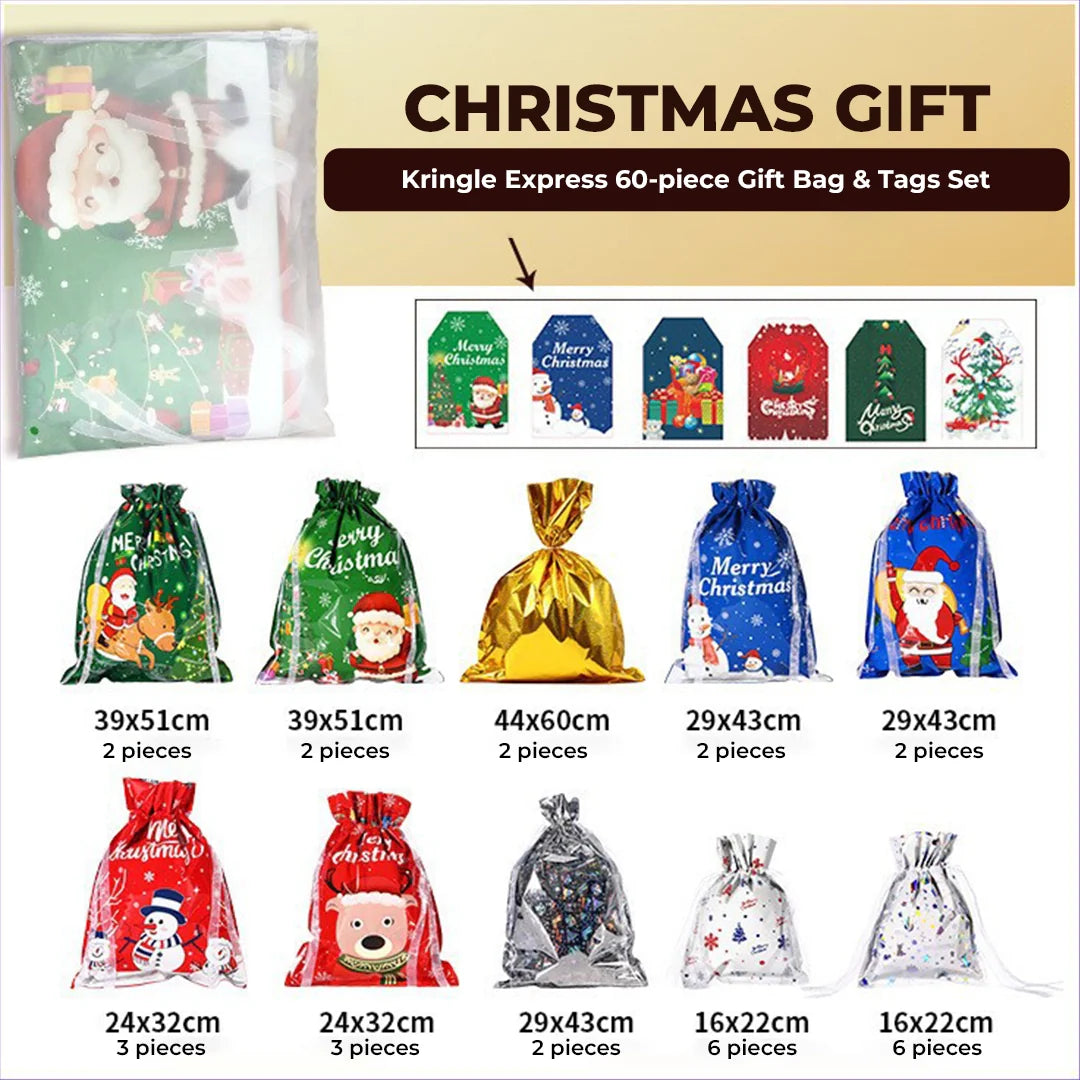 Christmas Drawstring Gift Bags đ⨠Cute, Festive & Reusable! đďźfbďź