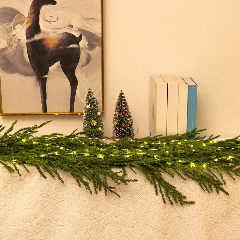 đ 6FT Artificial Cedar Garland â Lifelike Greenery for Indoor & Outdoor Xmas DecorďźDJďź