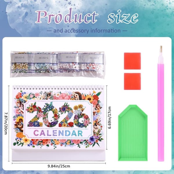 🔥LAST DAY 50% OFF💎2026 DIY Diamond Painting Desk Calendar🗓️