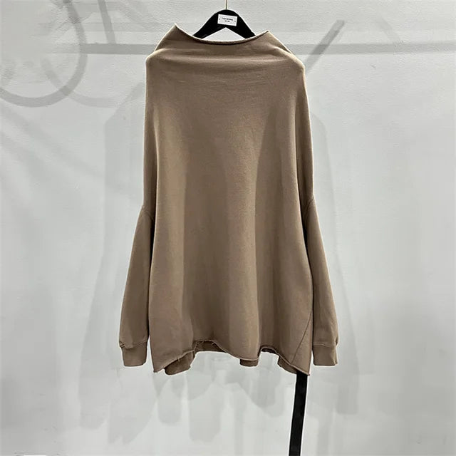 Couple solid color Gothic pullover knitted sweatshirt