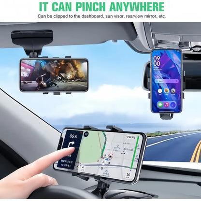 📌 360° Rotating Dashboard Clip Phone Holder – Safe, Stable & Hands-Free Driving（fb）