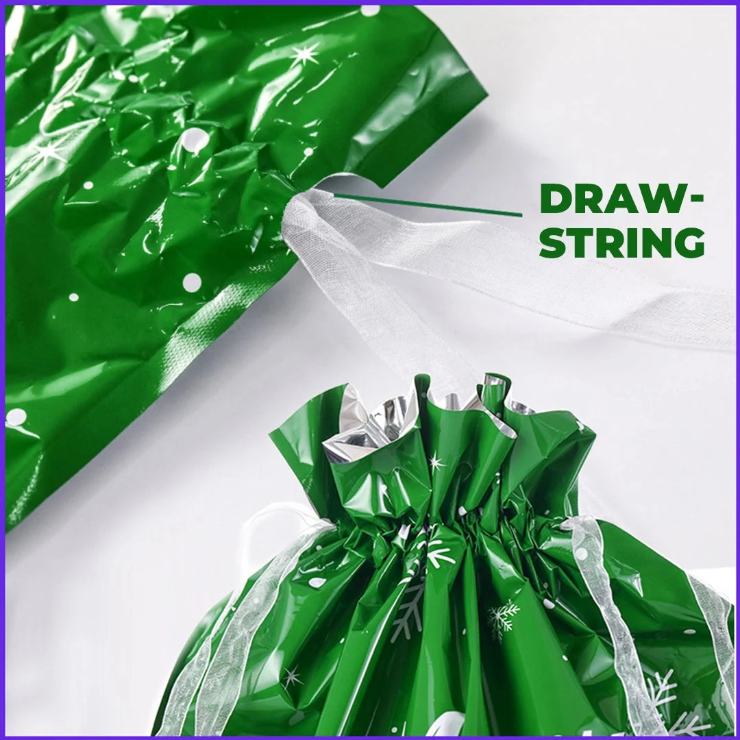 Christmas Drawstring Gift Bags 🎄✨ Cute, Festive & Reusable! 🎁（fb）