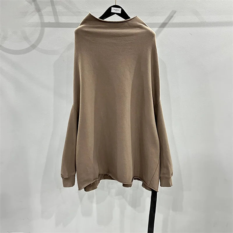 Couple solid color Gothic pullover knitted sweatshirt