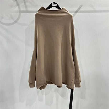 Couple solid color Gothic pullover knitted sweatshirt