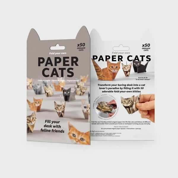 3D Paper Cats Origami Kit – 50 Sheets of Fun Crafting for Kids & Adults（13）