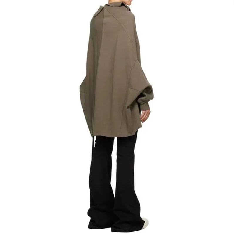 Couple solid color Gothic pullover knitted sweatshirt