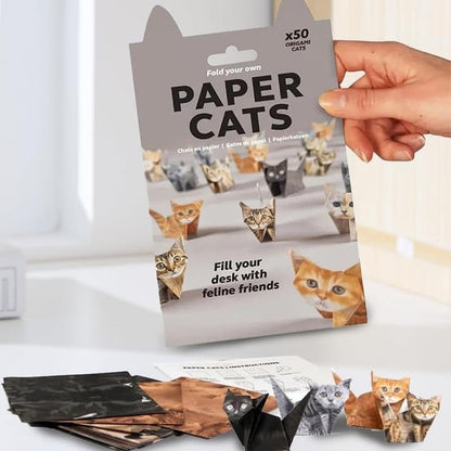 3D Paper Cats Origami Kit – 50 Sheets of Fun Crafting for Kids & Adults（13）