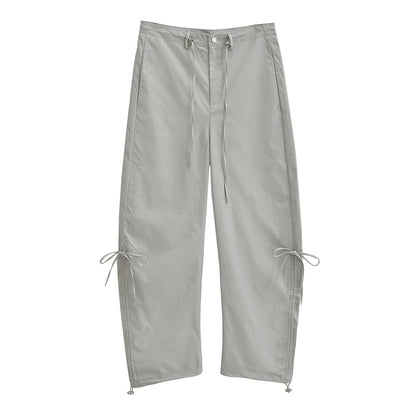 Bow tie tied work pants