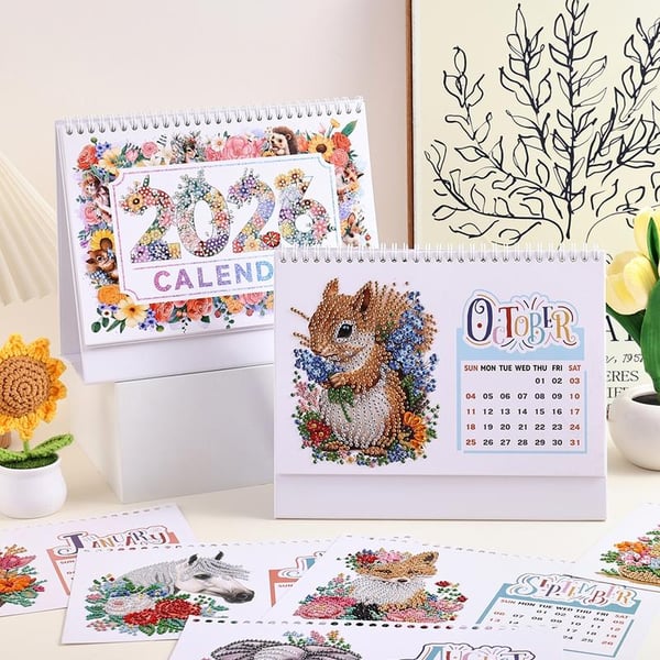 🔥LAST DAY 50% OFF💎2026 DIY Diamond Painting Desk Calendar🗓️
