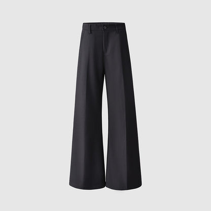 Women's Mid-Waist Flared Suit Pants with Slimming Design Casual Trousers