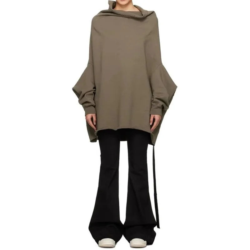 Couple solid color Gothic pullover knitted sweatshirt