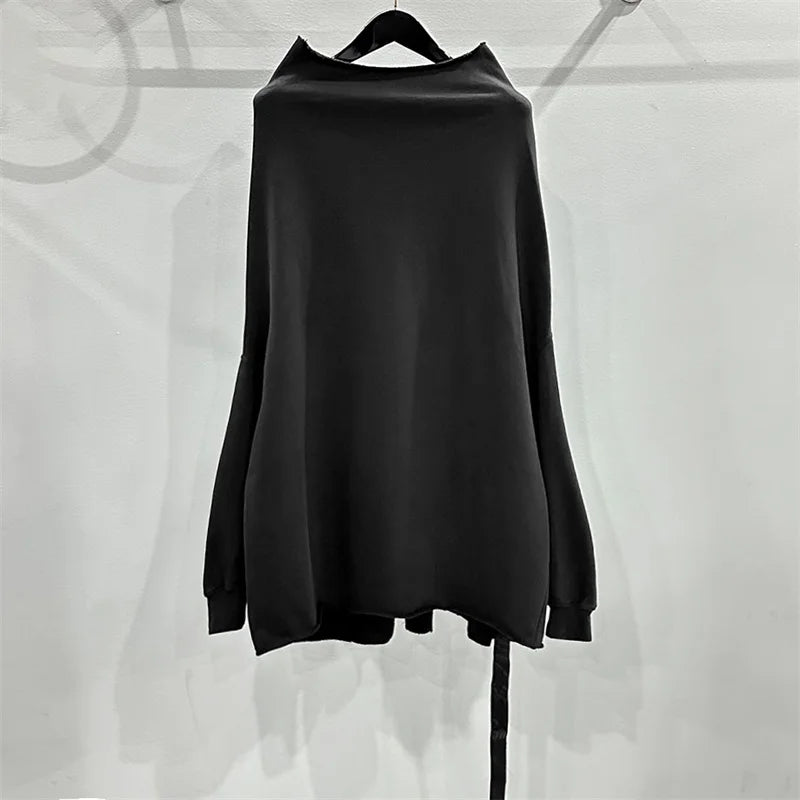 Couple solid color Gothic pullover knitted sweatshirt